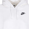 Nike Felpa Cappuccio Donna Sportswear Club Fleece Oversized Hoodie Ssnl White/black da donna