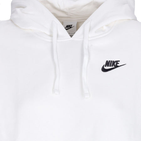 Nike Felpa Cappuccio Donna Sportswear Club Fleece Oversized Hoodie Ssnl White/black da donna