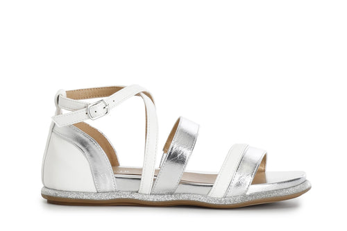 SANDALO FASCE IN LAMINATO SINTETICO CONTOPPONE CHIUSO