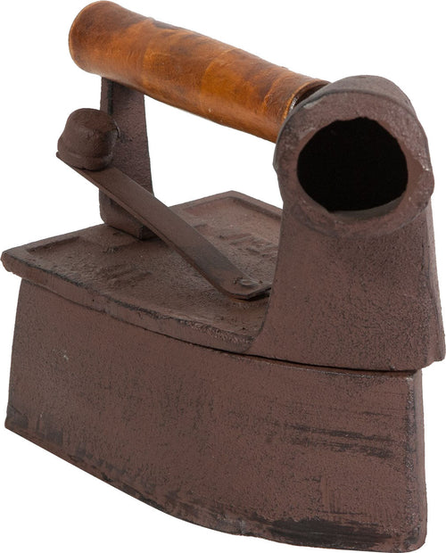 Biscottini Biscottini Ferro da stiro ghisa vintage effetto ruggine anticata manico