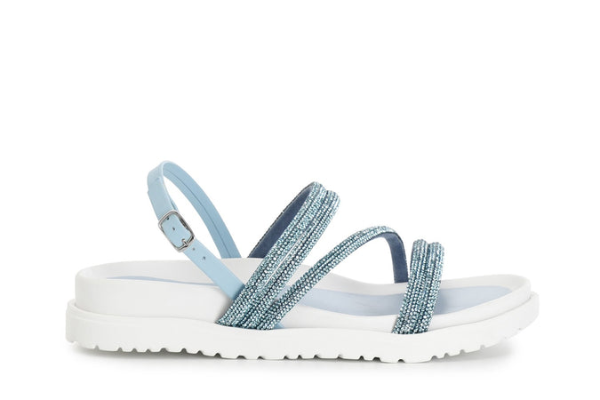 SANDALO FASCE CON STRASS