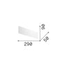 Applique Moderna Zig Zag Metallo Bianco Led 12,5W 4000K Luce Naturale