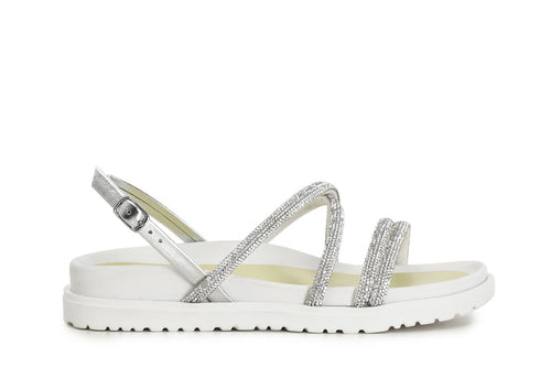SANDALO DUE FASCE PIU' INCROCIO STRASS