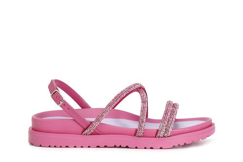 SANDALO DUE FASCE PIU' INCROCIO STRASS