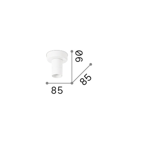 Plafoniere - Lampade Da Soffitto Set Metallo Bianco 1 Luce E27