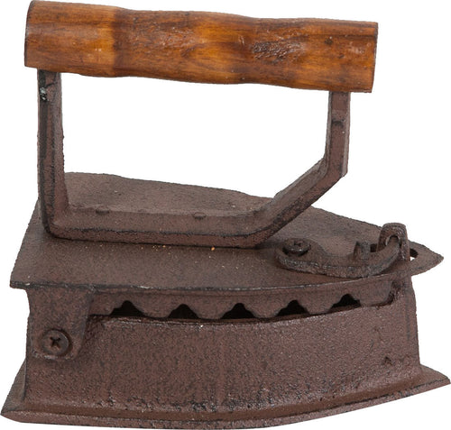 Biscottini Ferro da stiro in ghisa finitura ruggine anticata L14,5xPR9xH13 cm manico