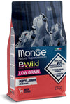 Monge BWild Low Grain secco Cani Puppy & Junior cervo