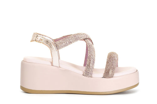 SANDALO FASCE INCROCIO CON STRASS