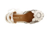 SCARPE APERTE IN TESSUTO RICAMATO