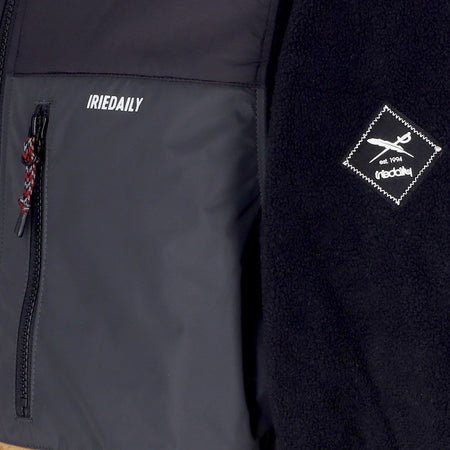 IRIEDAILY Giubbotto Pile Uomo Auf Deck Fleece Jacket Black da uomo