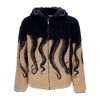 OCTOPUS Orsetto Uomo Sherpa Zip Hood Sweatshirt Black/beige da uomo