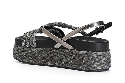 SANDALO ASIMMETRICO CON STRASS