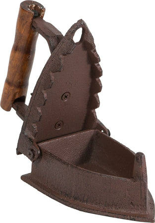 Biscottini Ferro da stiro in ghisa finitura ruggine anticata L14,5xPR9xH13 cm manico