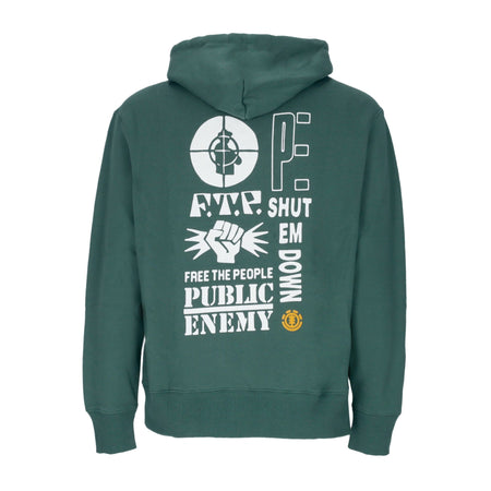 ELEMENT Felpa Cappuccio Uomo Pexe Ftp Hoodie Sequoia Green da uomo