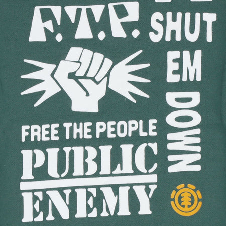 ELEMENT Felpa Cappuccio Uomo Pexe Ftp Hoodie Sequoia Green da uomo