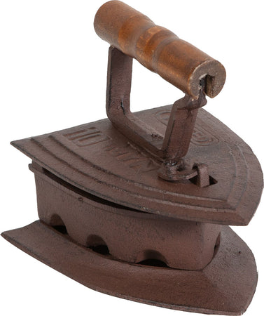 Biscottini Ferro da stiro ghisa anticato Biscottini finitura ruggine 19x15x16,5 manico