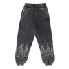VISION OF SUPER Pantalone Tuta Felpato Uomo Embroidered Flames Pants Grey da uomo