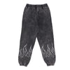 VISION OF SUPER Pantalone Tuta Felpato Uomo Embroidered Flames Pants Grey da uomo