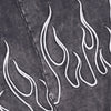 VISION OF SUPER Pantalone Tuta Felpato Uomo Embroidered Flames Pants Grey da uomo