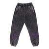 VISION OF SUPER Pantalone Tuta Felpato Uomo Embroidered Flames Pants Grey/purple da uomo