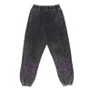 VISION OF SUPER Pantalone Tuta Felpato Uomo Embroidered Flames Pants Grey/purple da uomo