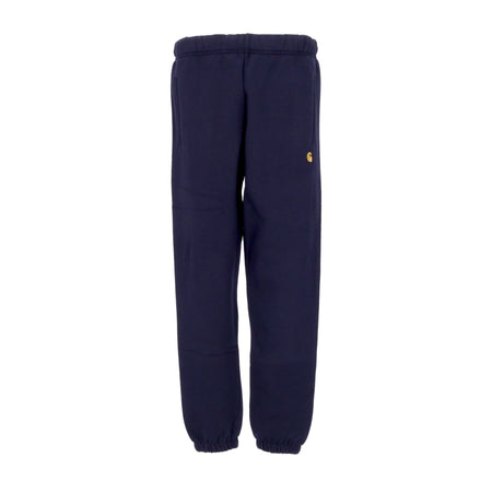 CARHARTT WIP Pantalone Tuta Felpato Uomo Chase Sweat Pant Dark Navy/gold da uomo