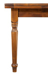 Biscottini Tavolo allungabile Country in legno massello di tiglio finitura noce. Made in Italy