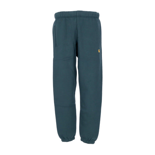 CARHARTT WIP Pantalone Tuta Felpato Uomo Chase Sweat Pant Juniper/gold da uomo