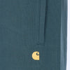 CARHARTT WIP Pantalone Tuta Felpato Uomo Chase Sweat Pant Juniper/gold da uomo