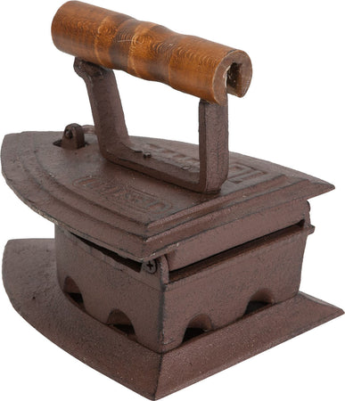 Biscottini Ferro da stiro ghisa anticato Biscottini finitura ruggine 19x15x16,5 manico