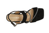 SANDALO 2 FASCE IN PELLE SCAMOSCIATA CON STRASS