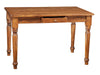 Biscottini Tavolo scrittoio Country in legno massello di tiglio finitura noce L120xPR80xH80 cm. Made in Italy