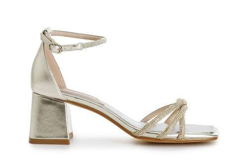 SANDALO CON STRASS CHIUSO DIETRO