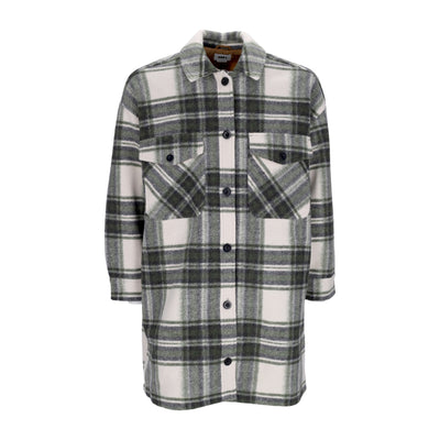OBEY Camicia Imbottita Donna Taylor Shirt Jacket Cream Plaid da donna