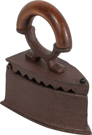 Biscottini Ferro da stiro in ghisa finitura ruggine anticata L13,8xPR6,3xH15,5 cm manico