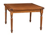 Biscottini Tavolo allungabile a libro Country in legno massello di tiglio finitura noce 120x120x80 cm. Made in Italy