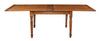 Biscottini Tavolo allungabile a libro Country in legno massello di tiglio finitura noce 120x120x80 cm. Made in Italy