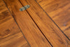 Biscottini Tavolo allungabile a libro Country in legno massello di tiglio finitura noce 120x120x80 cm. Made in Italy