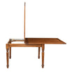 Biscottini Tavolo allungabile a libro Country in legno massello di tiglio finitura noce 120x120x80 cm. Made in Italy