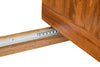 Biscottini Tavolo allungabile a libro Country in legno massello di tiglio finitura noce 120x120x80 cm. Made in Italy