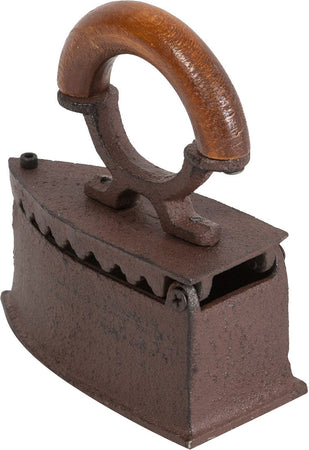 Biscottini Ferro da stiro ghisa Biscottini finitura ruggine anticata 13.8x6.3x15.5