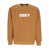 OBEY Felpa Girocollo Uomo Bold Crew Premium Fleece Brown Sugar da uomo