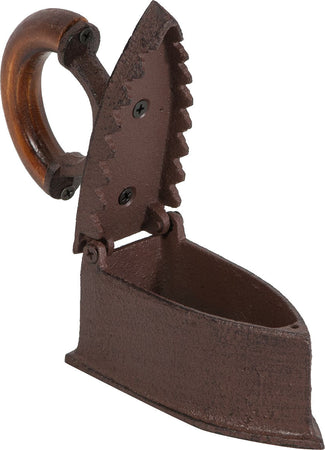 Biscottini Ferro da stiro in ghisa finitura ruggine anticata L13,8xPR6,3xH15,5 cm manico