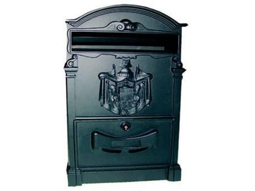 CASSETTA POSTALE IN ALLUMINIO ESTERNI RESIDENCE NERA cm.25x9x41h. DF 313026