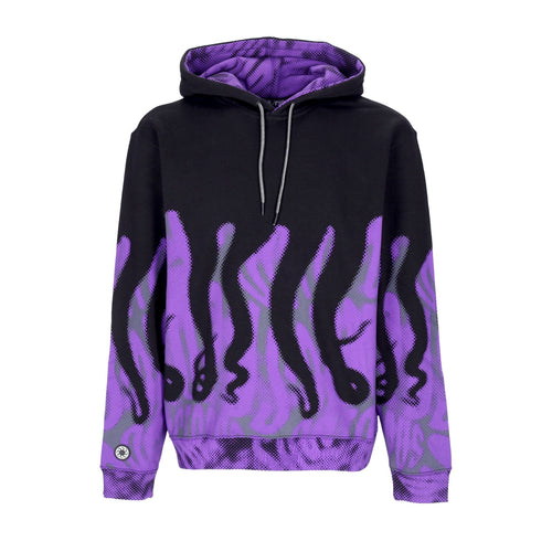 OCTOPUS Felpa Cappuccio Uomo Half Tone Hoodie Black/purple da uomo