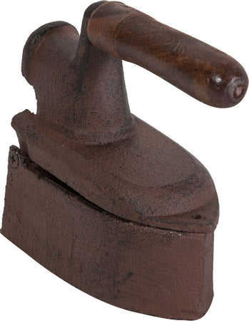 Biscottini Ferro da stiro in ghisa finitura ruggine anticata L14xPR6,5xH13,5 cm manico