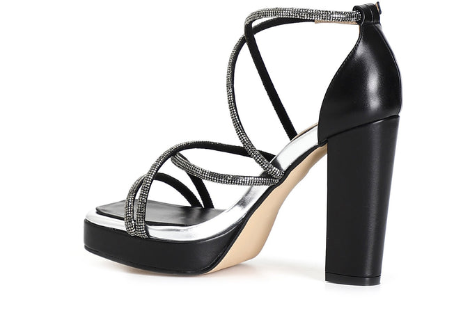 SANDALO DOPPIO INCROCIO CON STRASS
