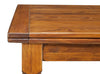 Biscottini Tavolo Country allungabile in legno massello di tiglio finitura noce L220xPR100xH80 cm. Made in Italy