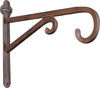 Biscottini Mensola in ghisa con gancio da muro in ghisa finitura ruggine anticata L36xPR5xH27 cm