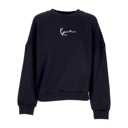 KARL KANI Felpa Girocollo Donna Small Signature Crew Black da donna